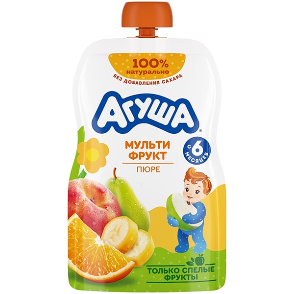 Детское пюре Агуша Мультифрукт 90 г